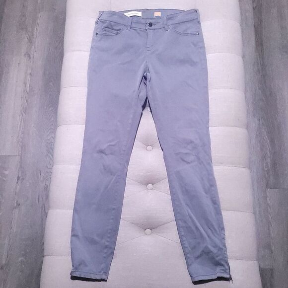 Anthropologie Pilcro Letterpress Serif Fit Gray Jeans Skinny Pant Zipper Wmns 29 - Picture 2 of 13